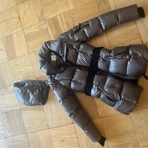 SAM soho belted down puffer coat.